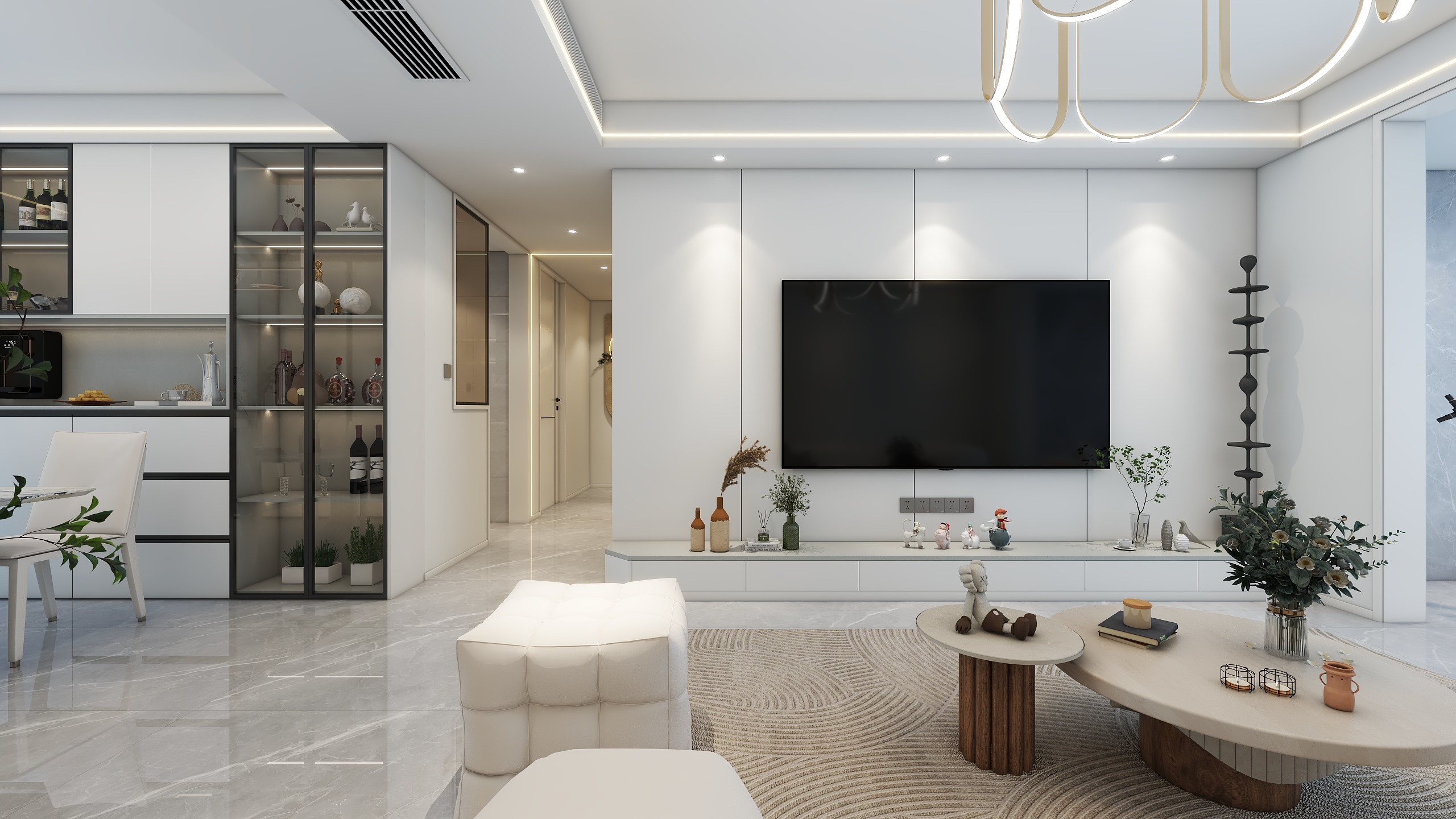 丨默涵丨-[高新首府]-三室奶油小清新装修效果图