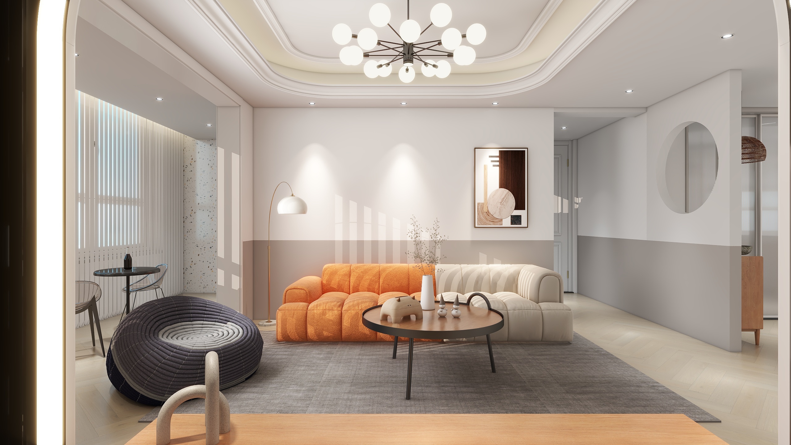 浣艺木语-90㎡1室-装修设计方案