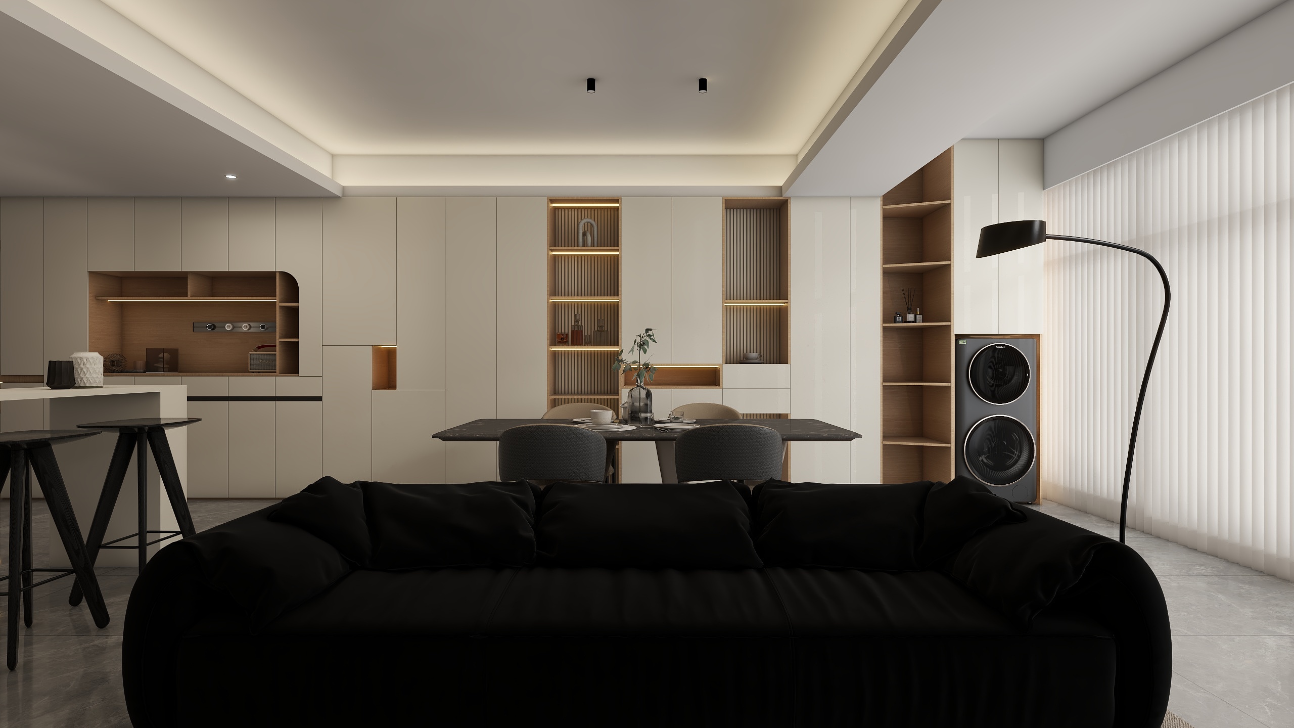 浣艺木语-116㎡3室装修效果图