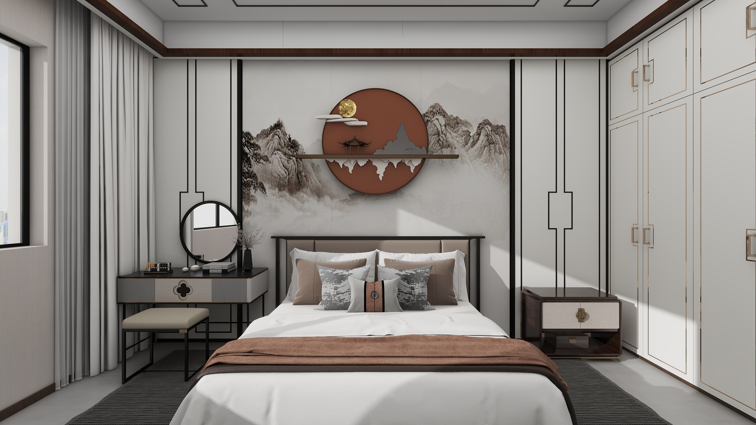 Jerry-空间设计-中达绿城江南里139㎡4室装修效果图