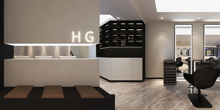 安达市艾米室内设计工作室-4414飞达—理发店-装修设计方案