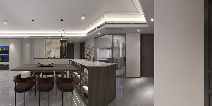 筑家装饰公司-和光瑞府四居效果-装修设计方案