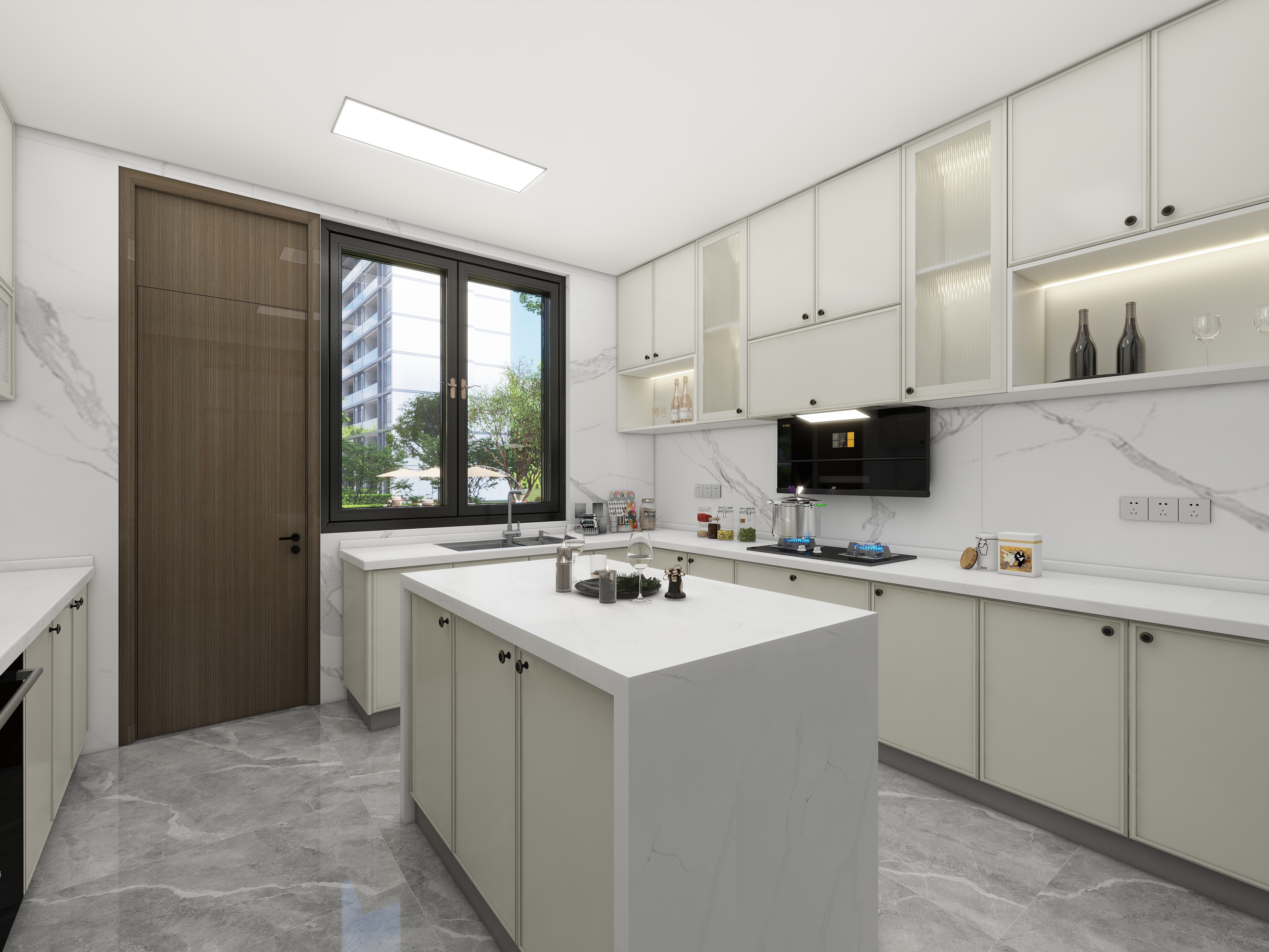 俞成超-百舸公寓超高厨房设计（不锈钢门板）-副本-装修设计方案