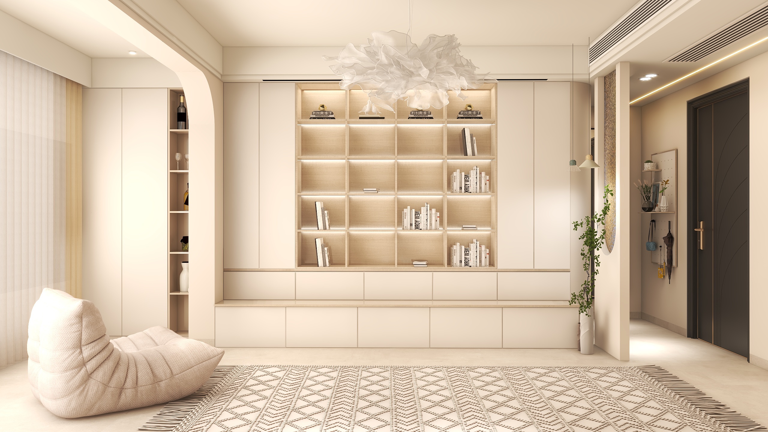 邓显俞-【奶油风】吾悦公馆121m²四室装修效果图