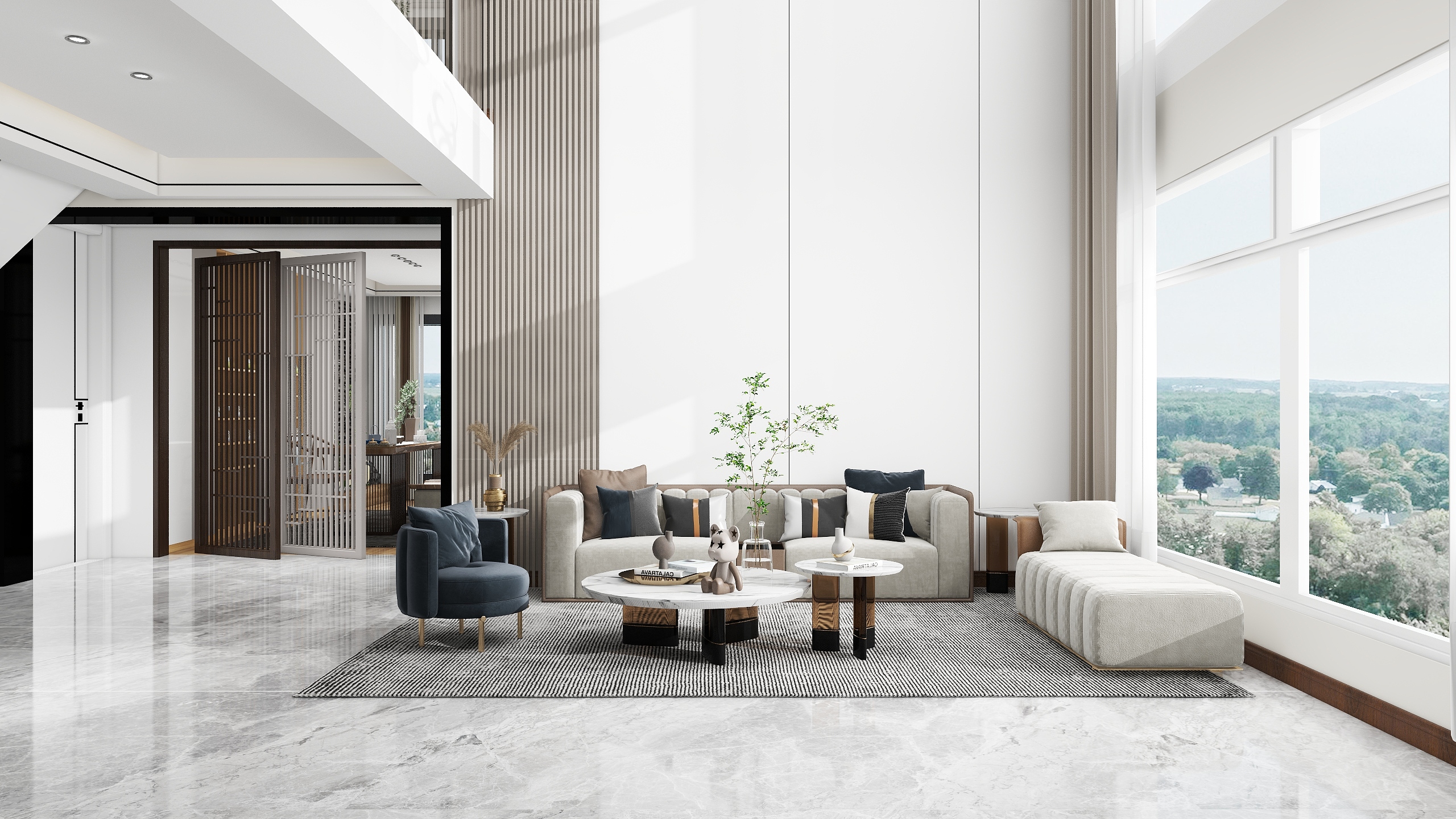 甘旗卡爱饰家装饰设计-万山华府二期234平别墅-装修设计方案