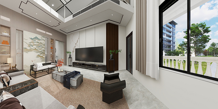 Old flame。-自建房-新中式别墅-装修设计方案