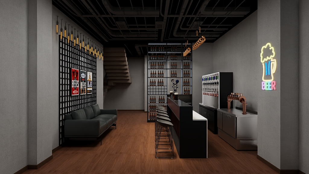 古子画-精酿啤酒门面-装修设计方案