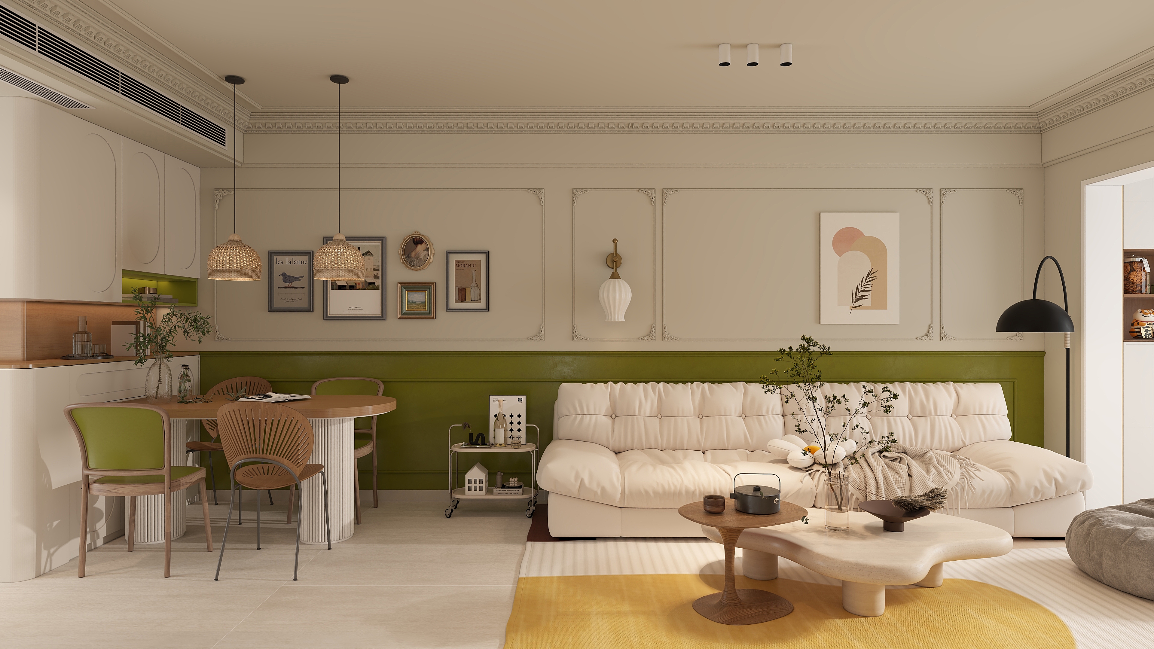 香港原创设计顾问有限公司-布吉73m2清新奶油风-装修设计方案