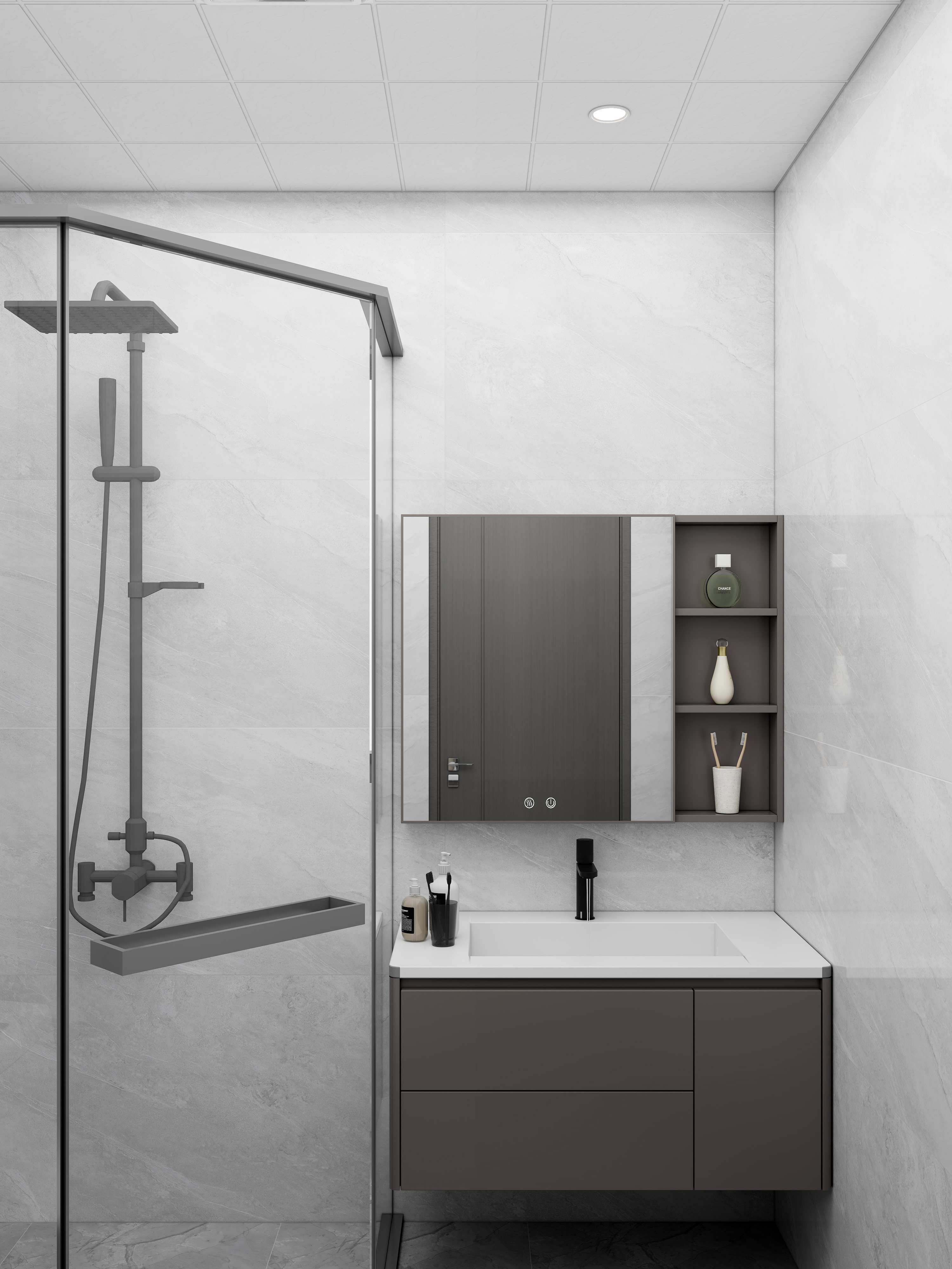 壹诺设计工作室-97㎡3室-现代简约装修效果图