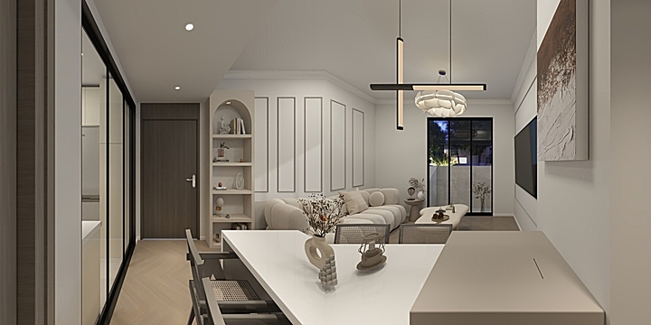 M-J空间设计-200409-深圳龙城花园 奶油-装修设计方案