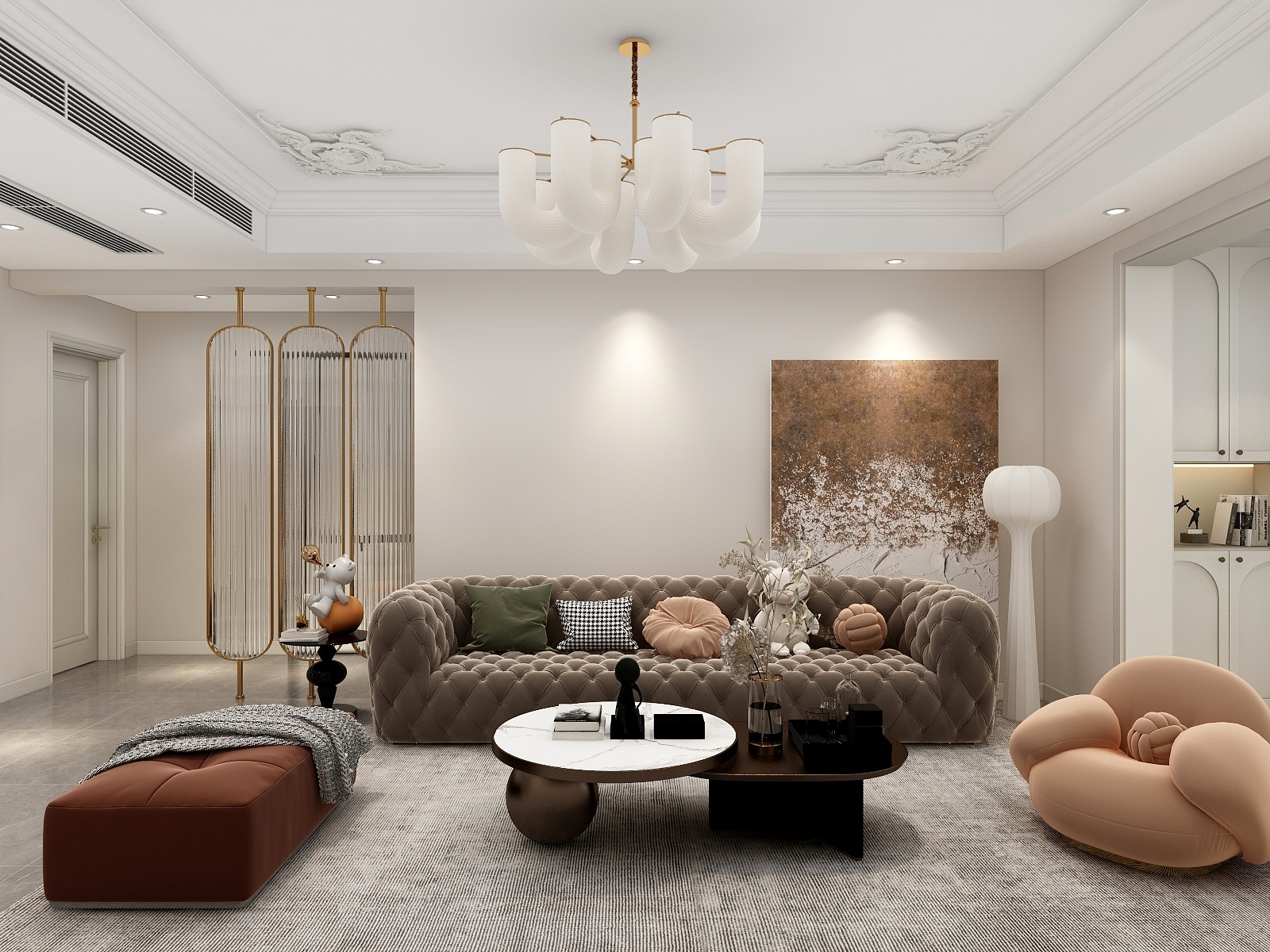 720全景效果图库-法式复式173平4房-装修设计方案