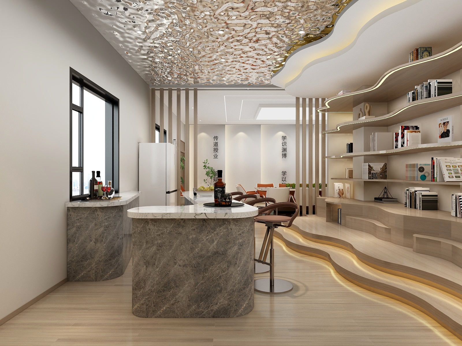 720全景效果图库-工装办公室232平-装修设计方案