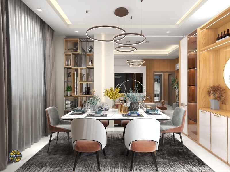 Modern Wood Tone Dining Room Decor