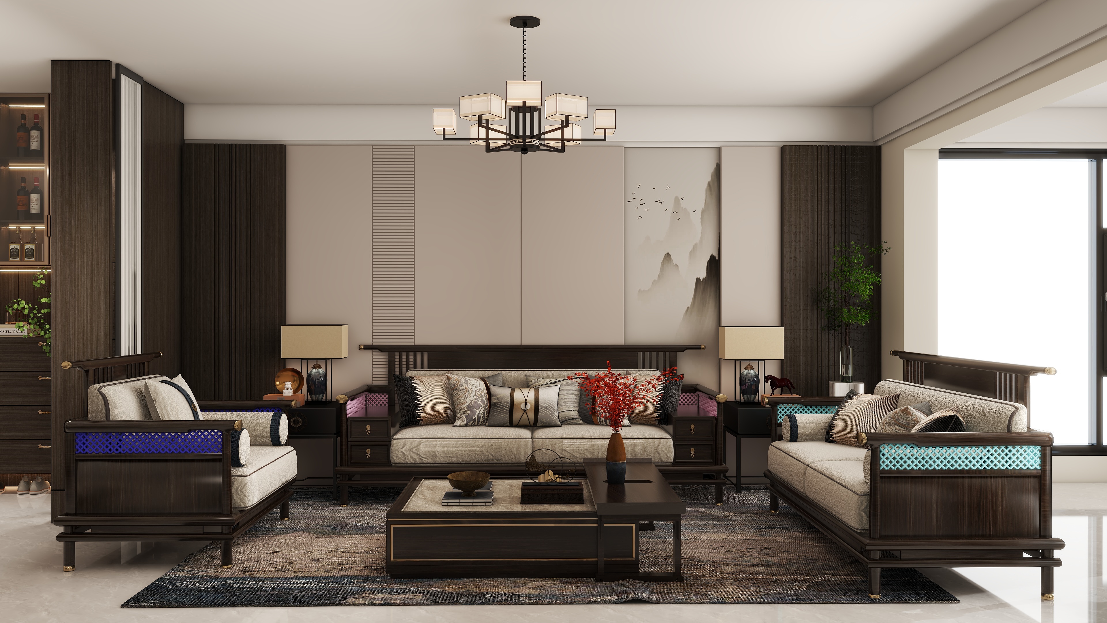 邓显俞-【新中式】及第尊府151m²五室装修效果图