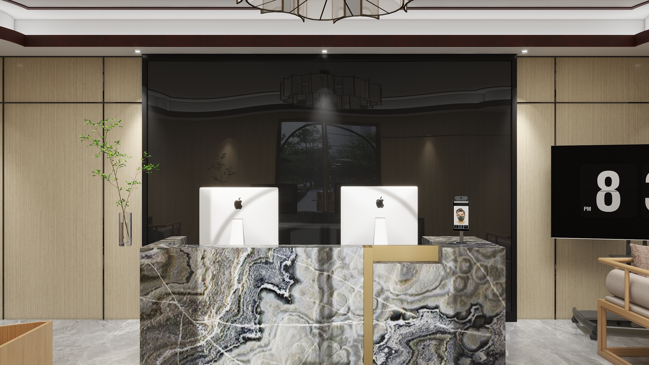 设计师玉京子-酒店前厅装修效果图