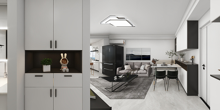 壹丁-壹丁-黑白灰-装修设计方案