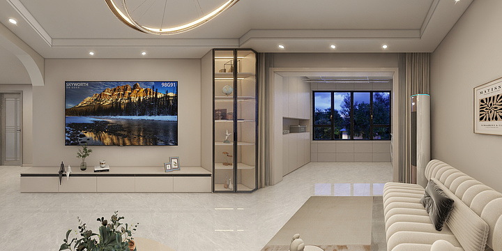 济南河岸装饰-国贸花园4-2-1202-装修设计方案