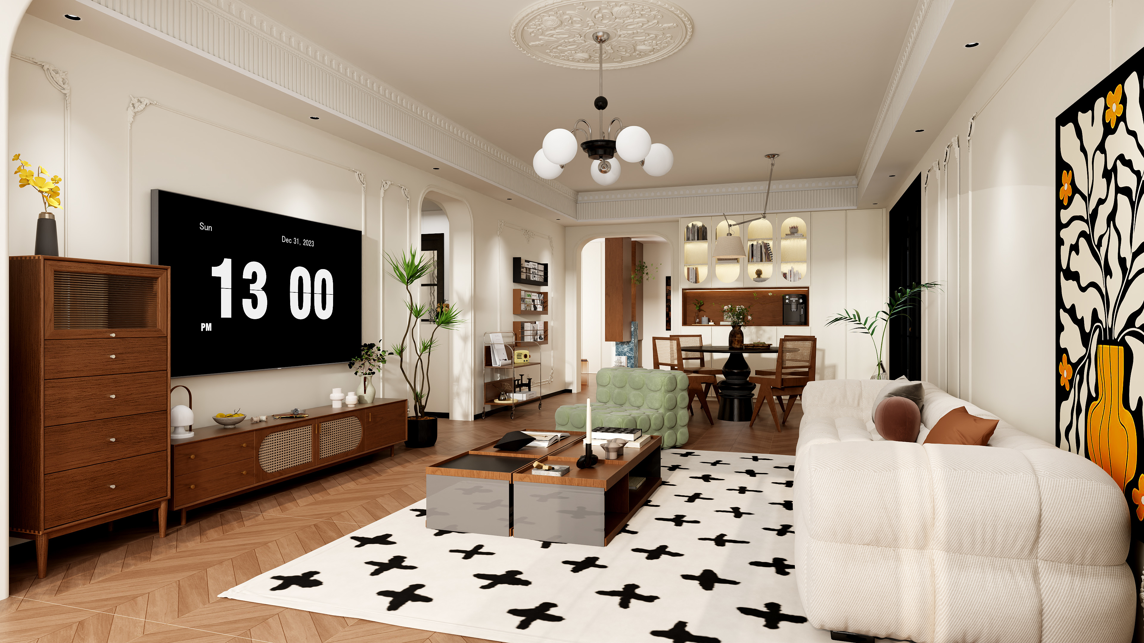 企点-159㎡3室法式中古风-江南水乡-装修设计方案