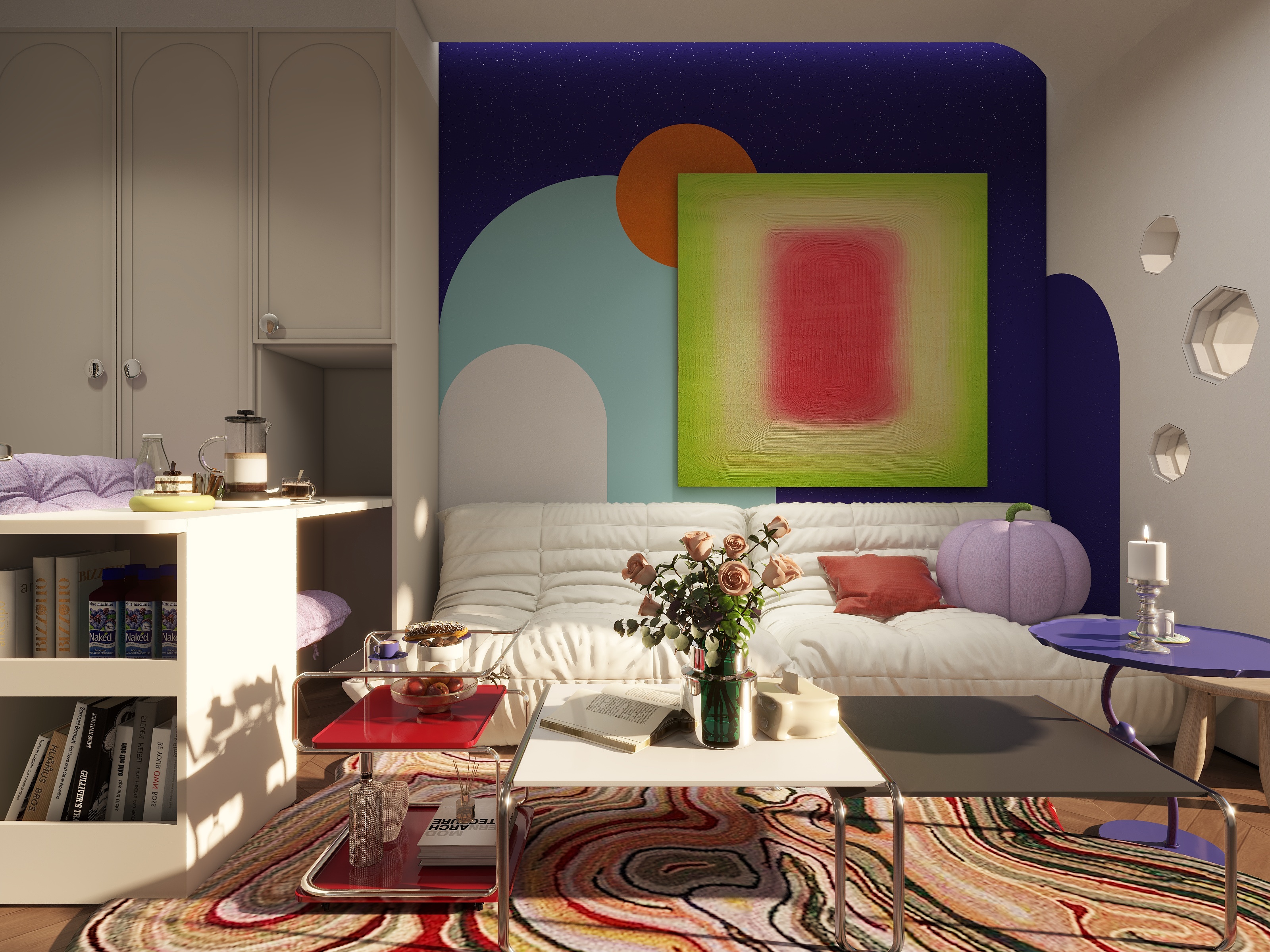 楚墨独立设计-多巴胺独居小窝-装修设计方案