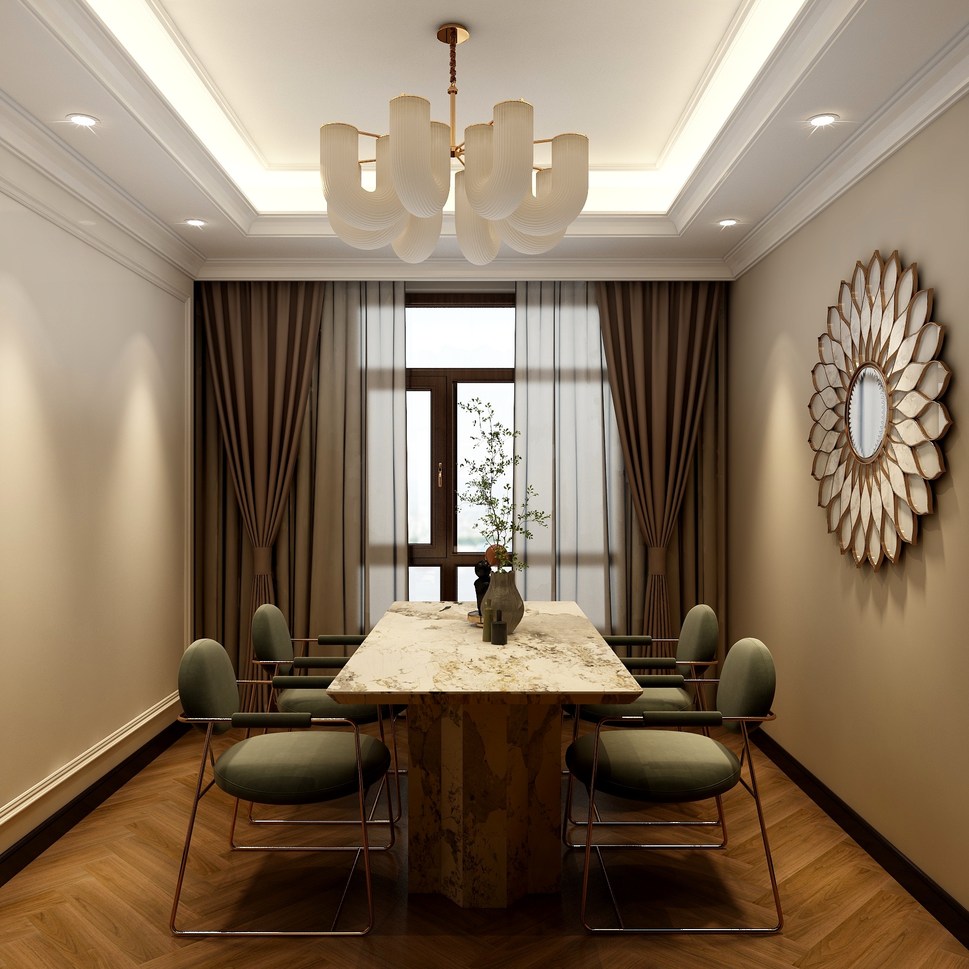 湛智华-法式复古144平3房装修效果图