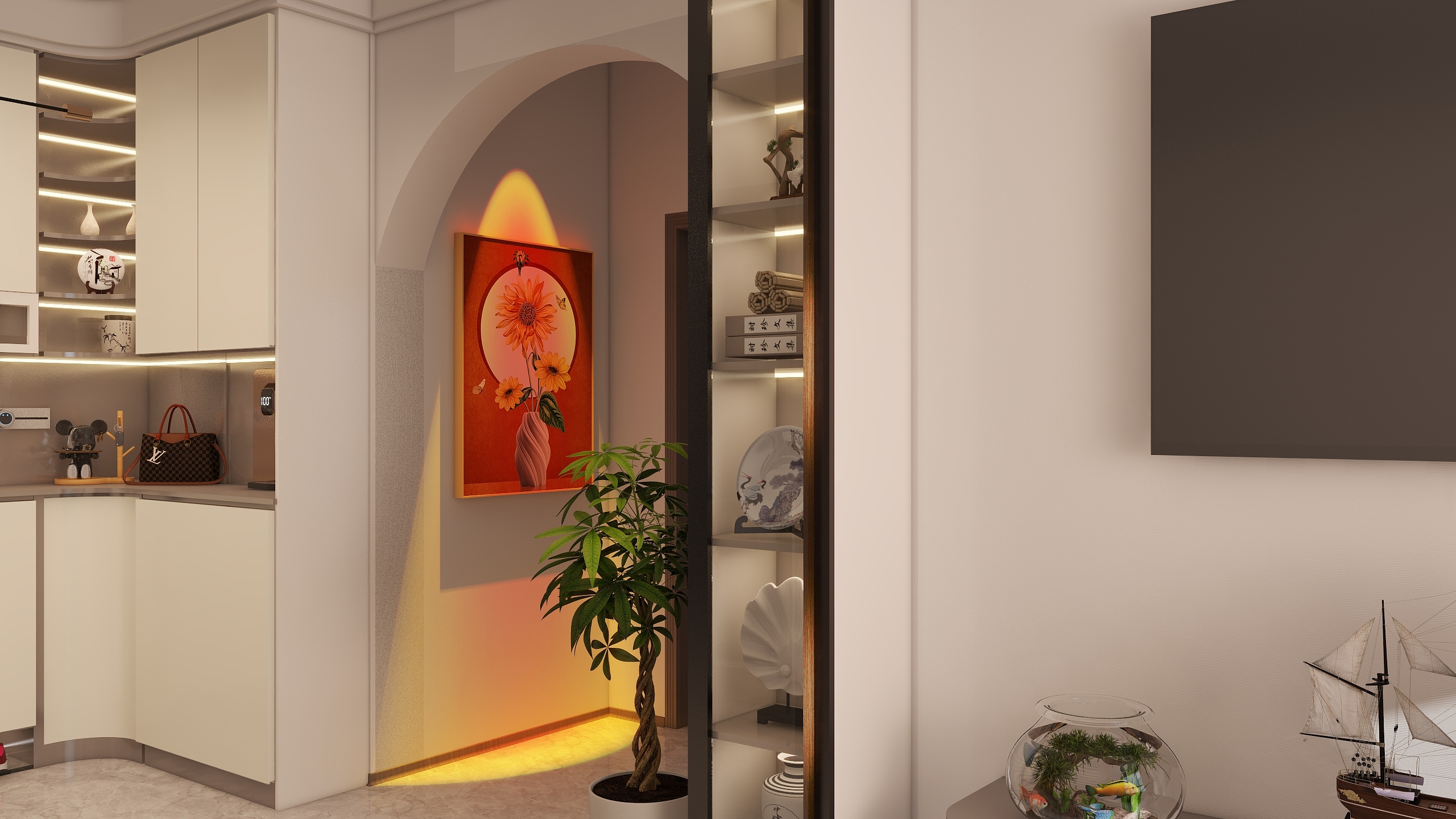 设计师长渝-揽湖郡73㎡2室装修效果图