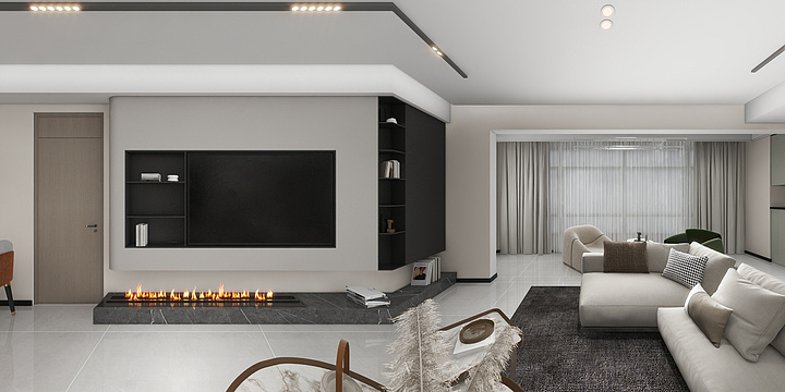 褚宁.-金融街125平三居室-装修设计方案