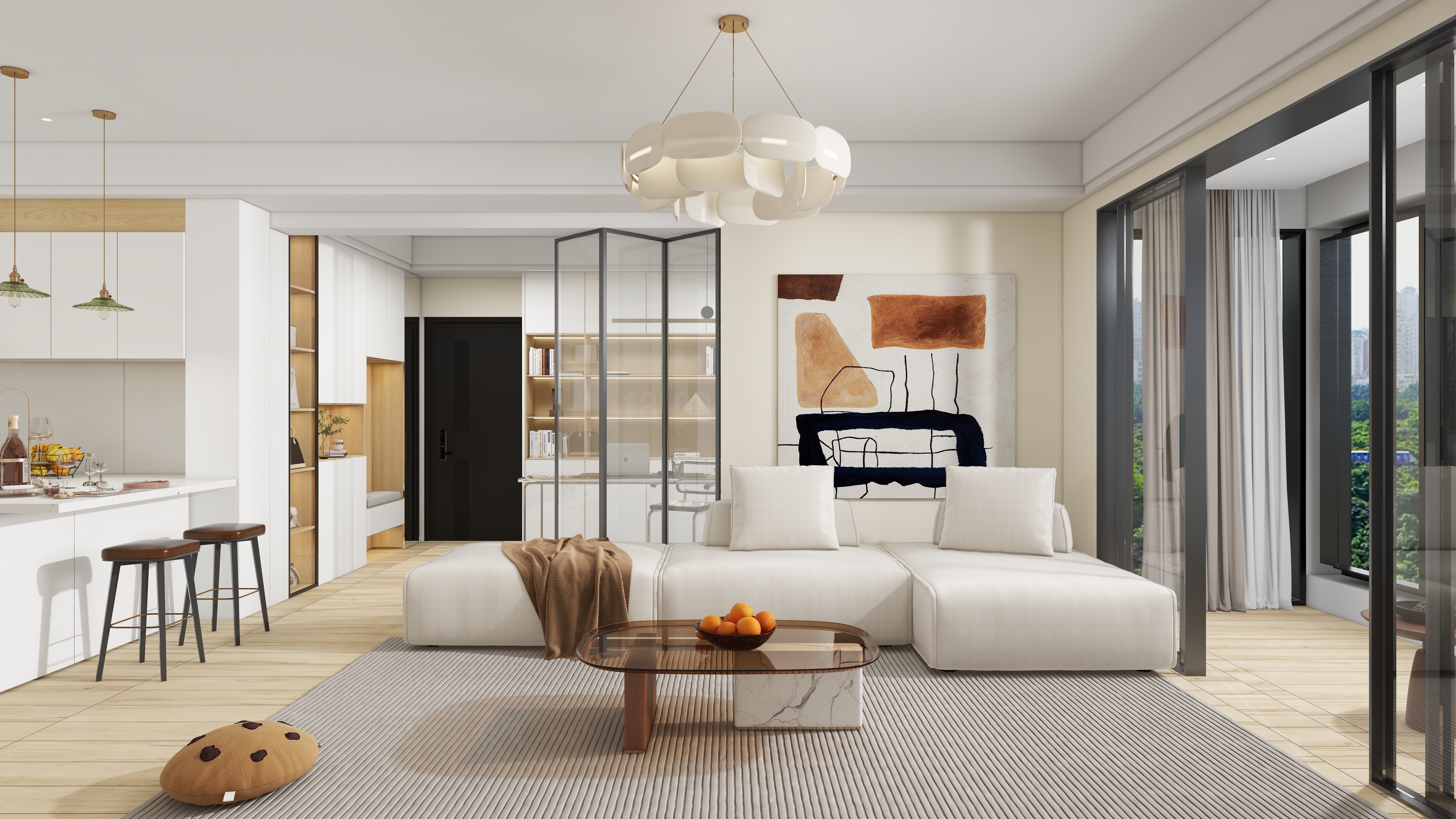 李林-原木135㎡3室装修效果图