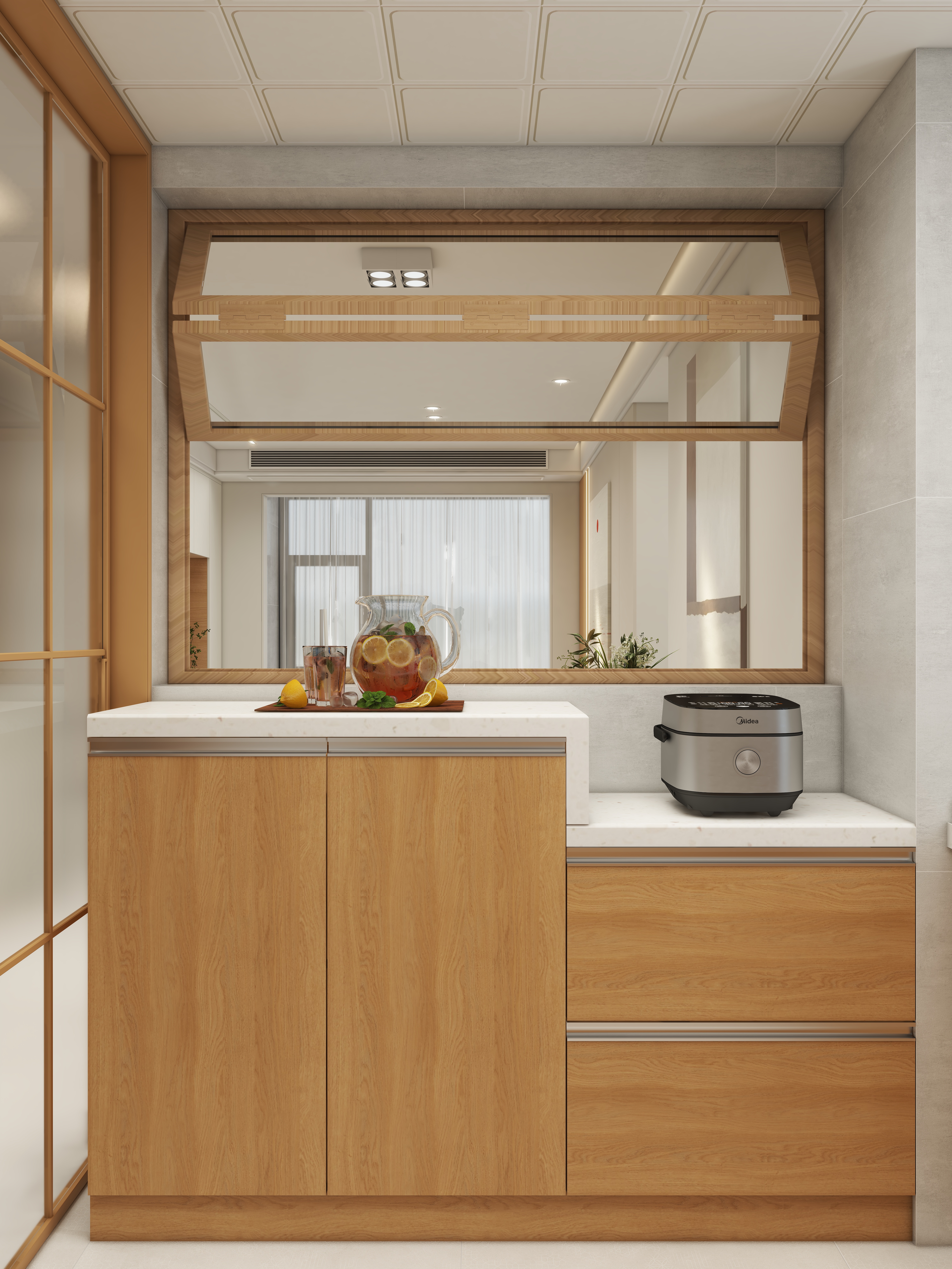 壹诺设计工作室-114㎡3室-原木风装修效果图