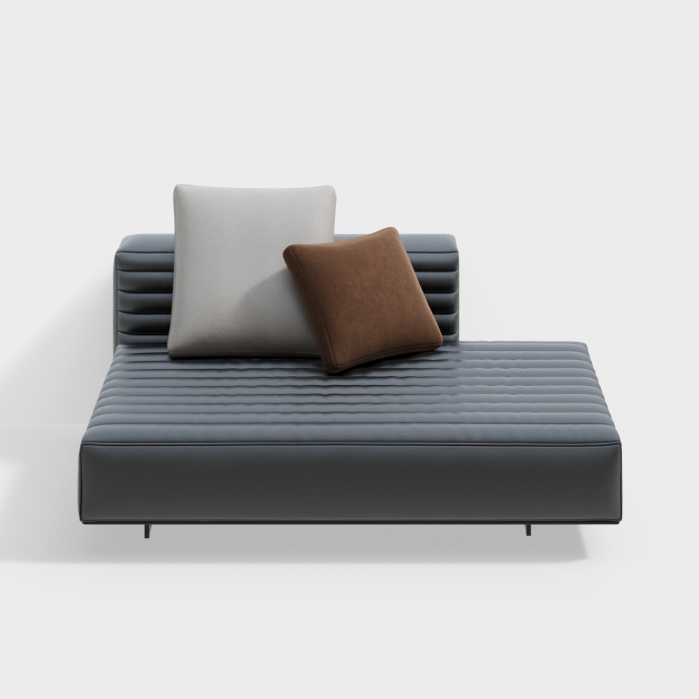 现代客厅黑色单人沙发3D模型