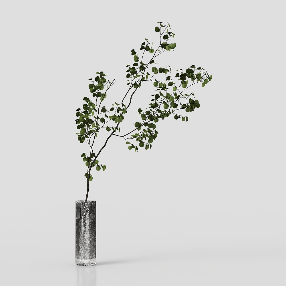简约客厅花瓶绿植