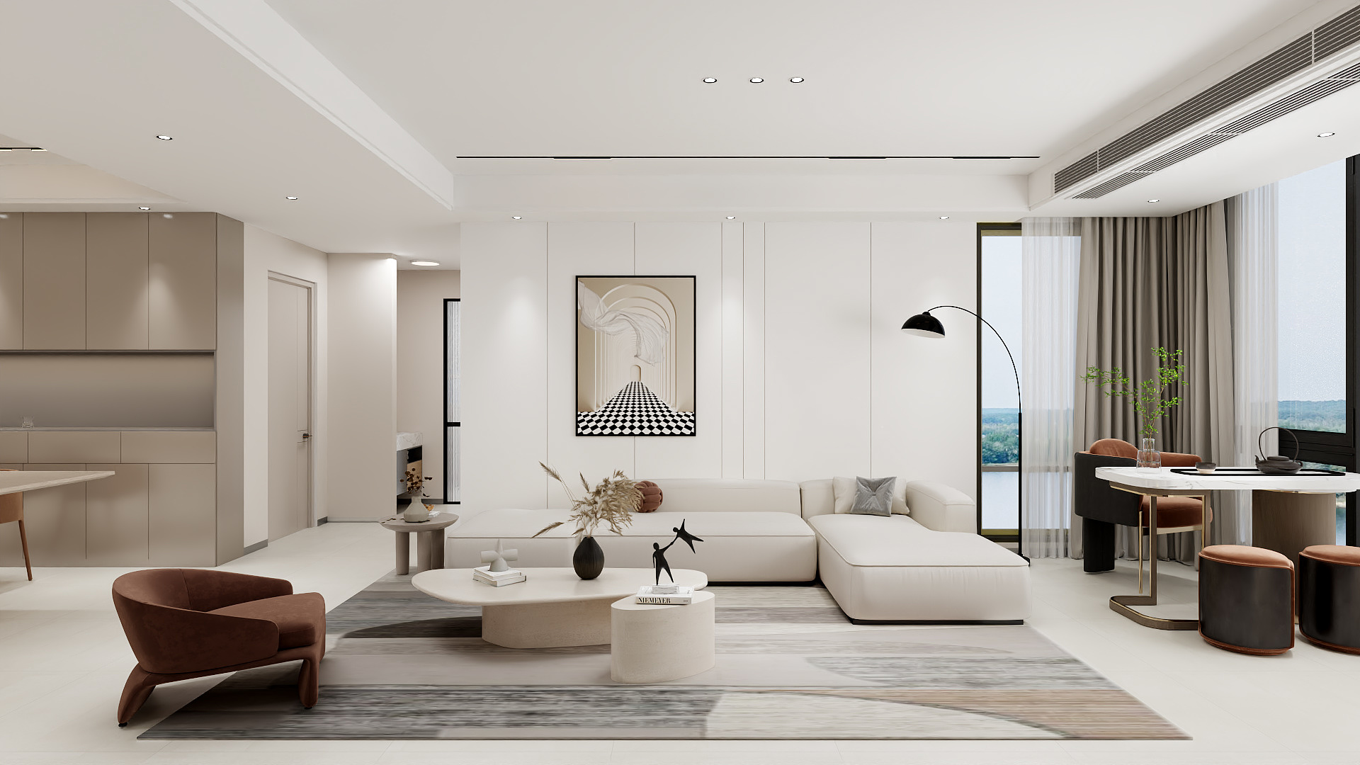 100元设计方案-167m²现代简约风格装修效果图