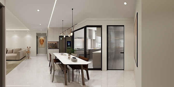 设计师小烨子-金地三居奶油风-装修设计方案