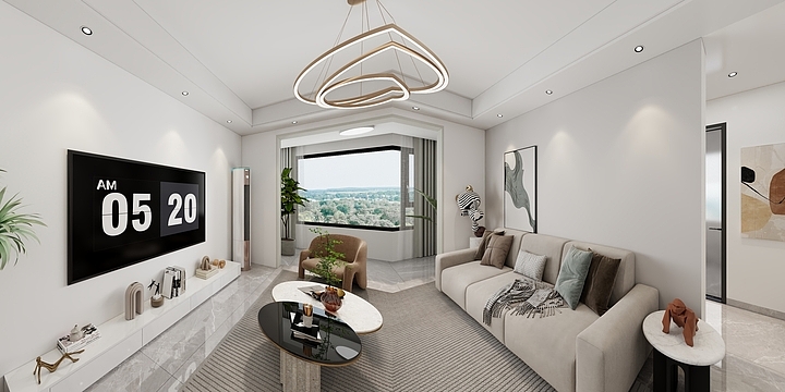 KJL89-万石垄3室2厅2厨1卫-轻奢-装修设计方案