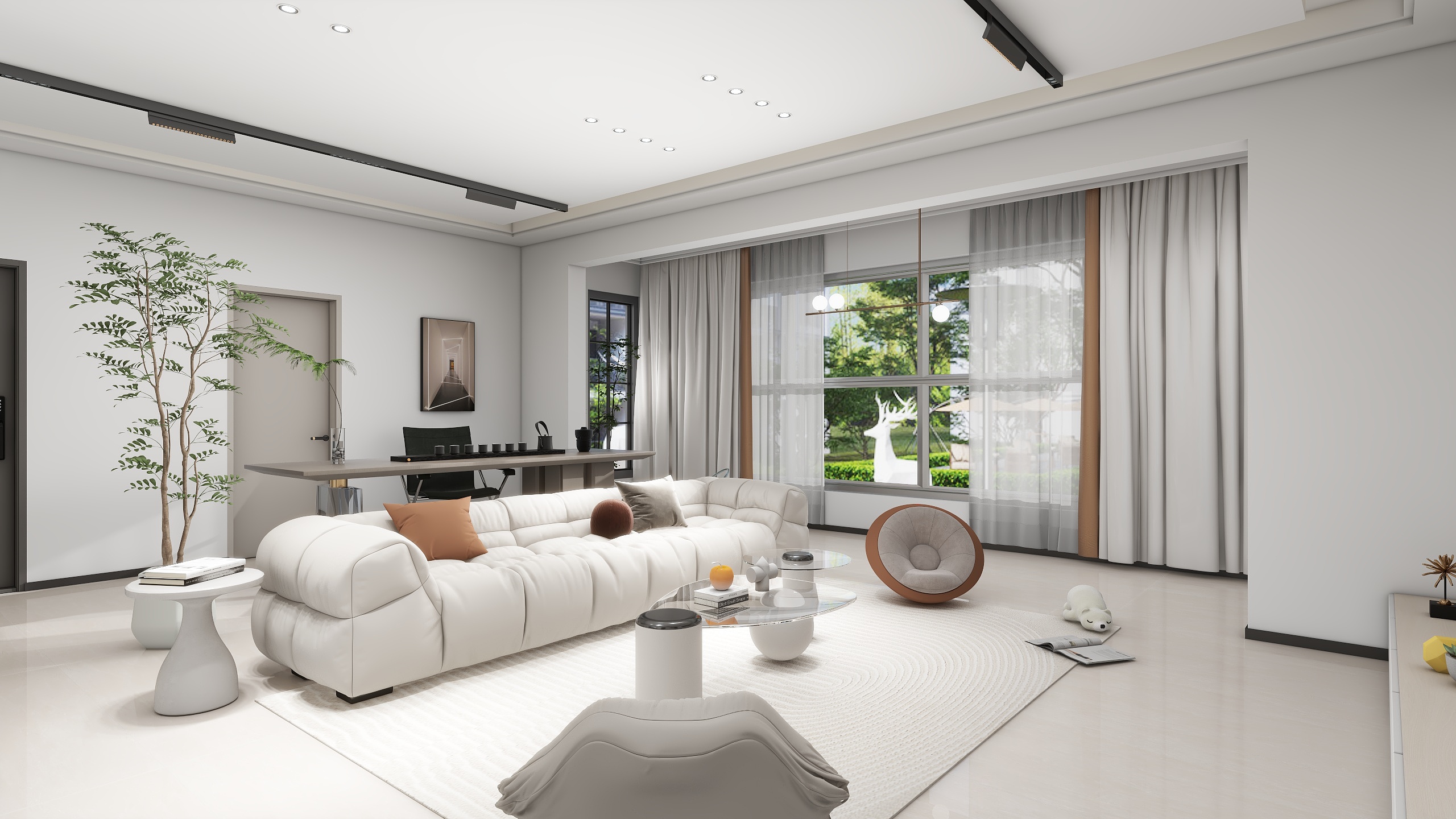 龙合装饰-120平现代无主灯-装修设计方案