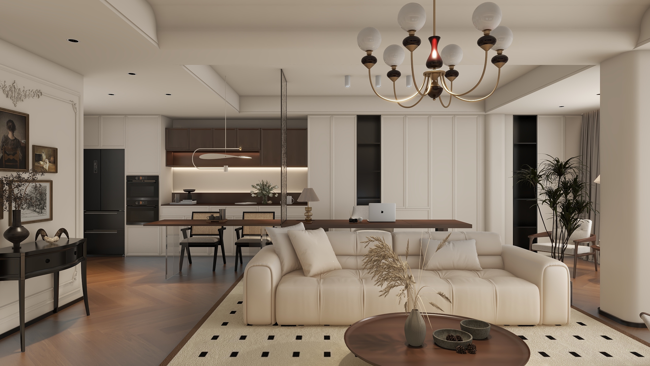 HK室内设计工作室-120㎡2室-装修设计方案