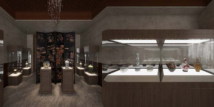 Summychan-中式复古茶室-装修设计方案