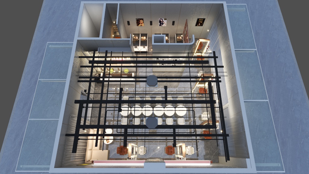 杨东波-汤总美发连锁奥园店-装修设计方案