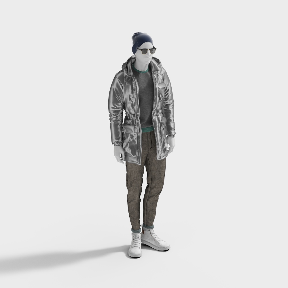 现代男装服装店模特3D模型