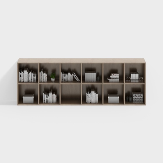 Modern classroom low bookcase