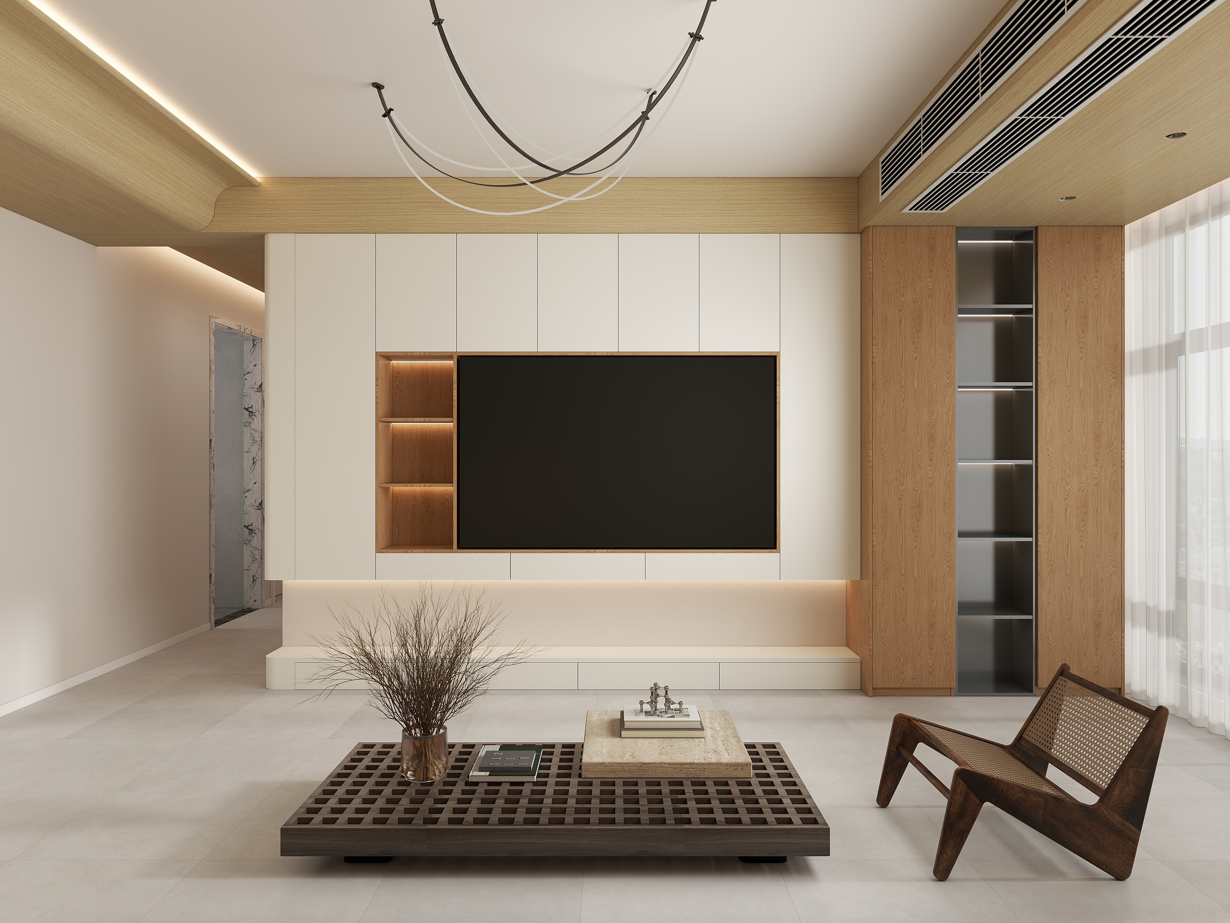 (QM丨DESIGN)-极简原木 103㎡3室-装修设计方案