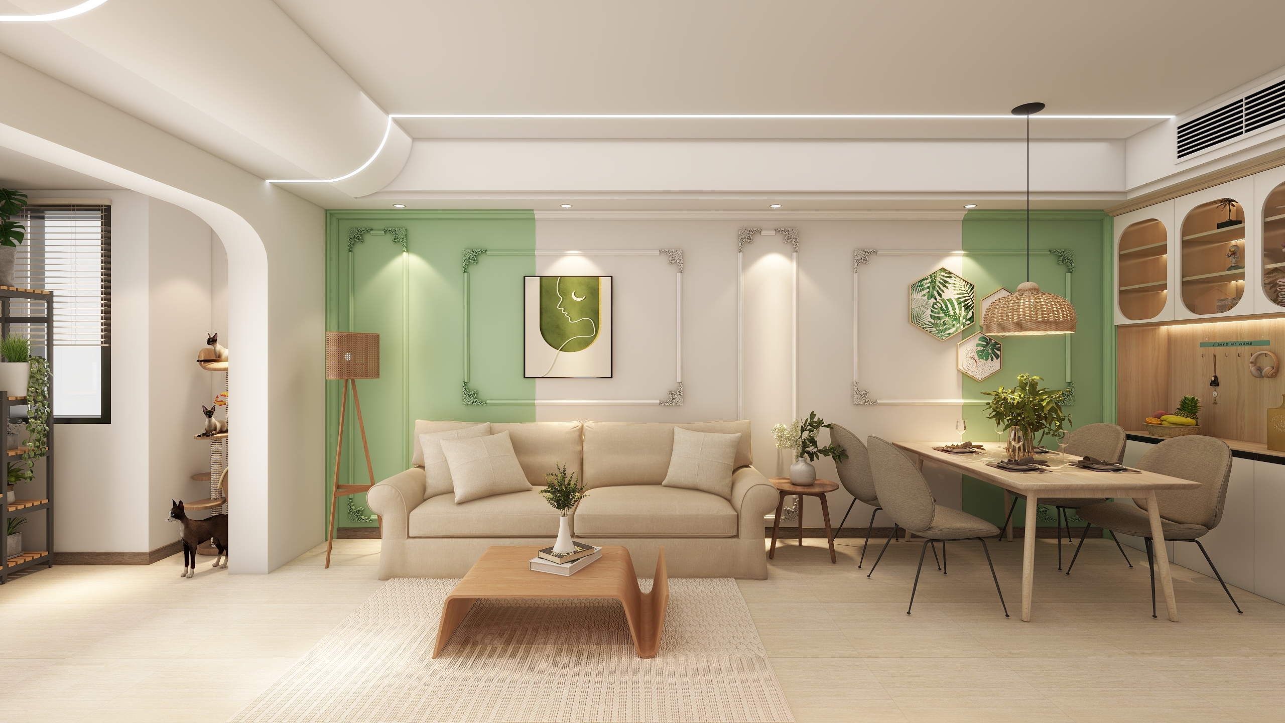 海月设计-海德公园81㎡3室-装修设计方案