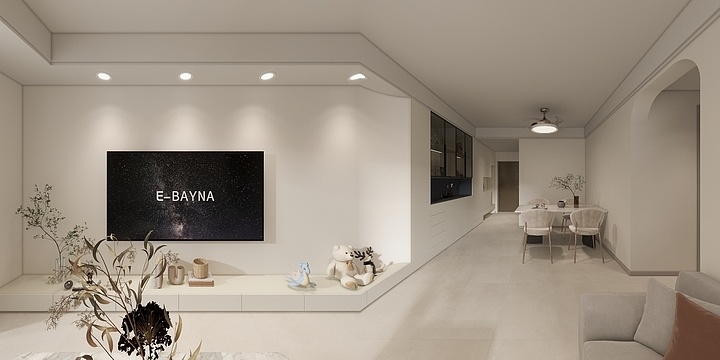 程天不睡觉-姑溪晓著104㎡丨奶油风-装修设计方案