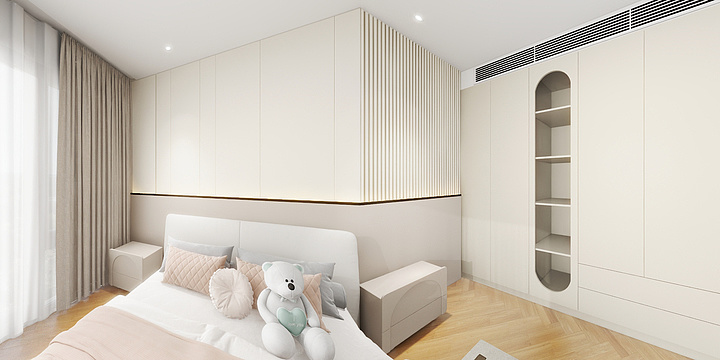 释槐abKz-奶油卧室-装修设计方案