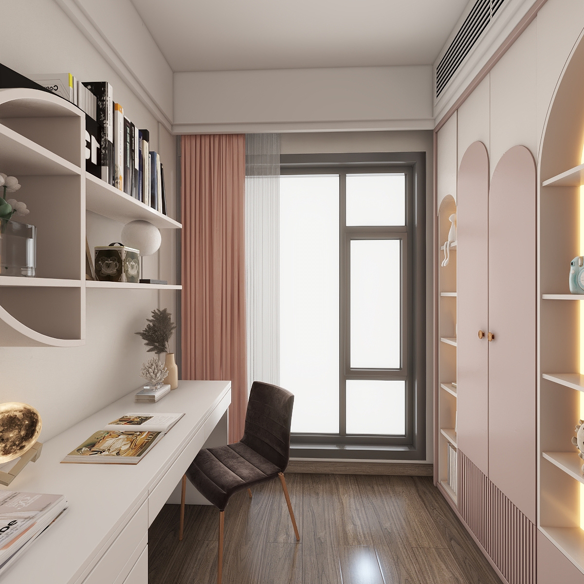 海月设计-海德公园81㎡3室装修效果图