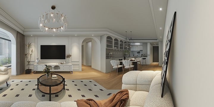 晓龙丨设计师Alan-简约法式领创大地城-装修设计方案