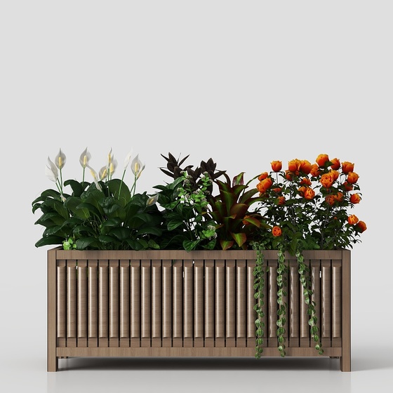 Modern outdoor flower box 42123524 plants