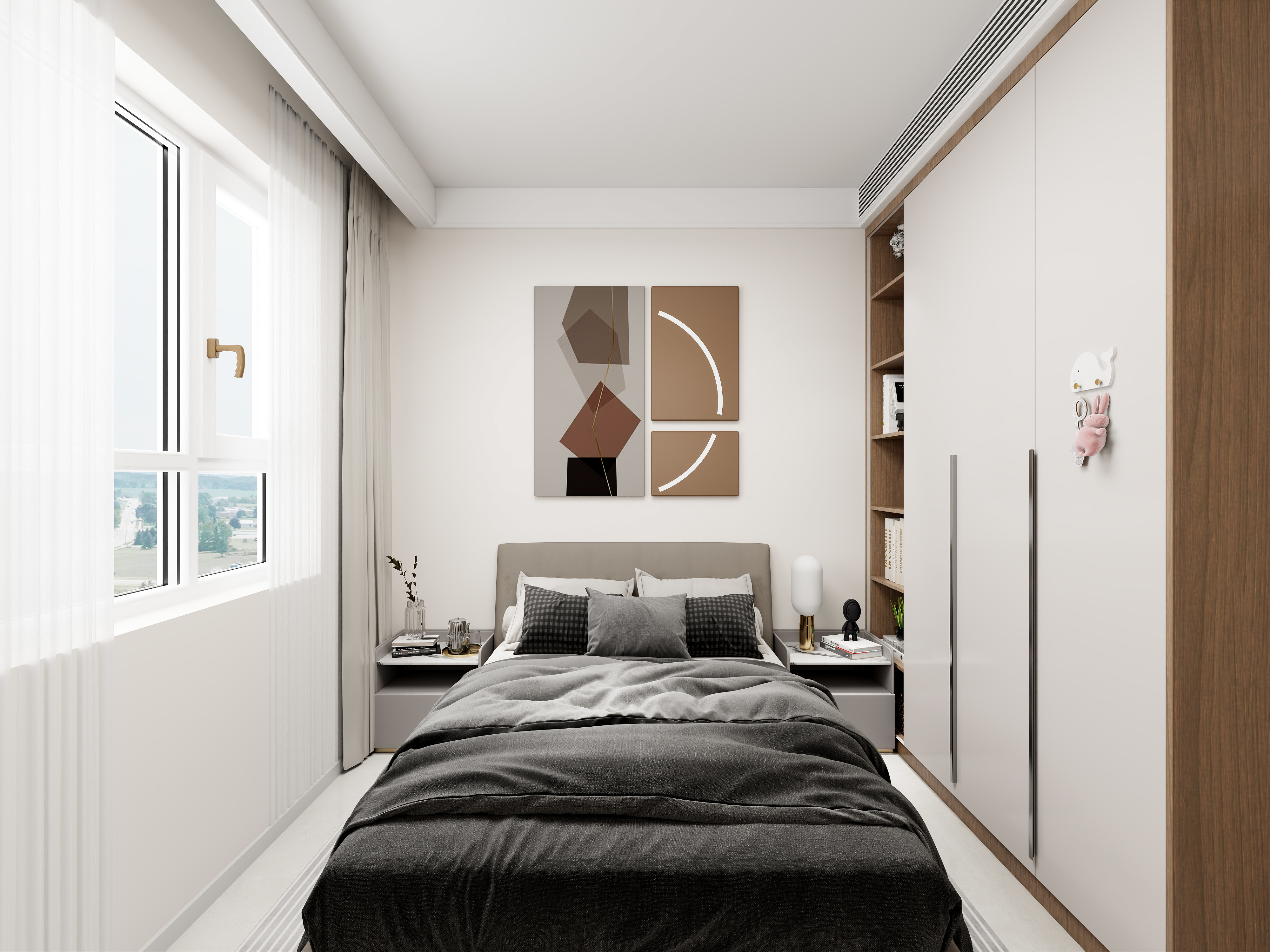 艺雅丽-106平奶油风格装修效果图