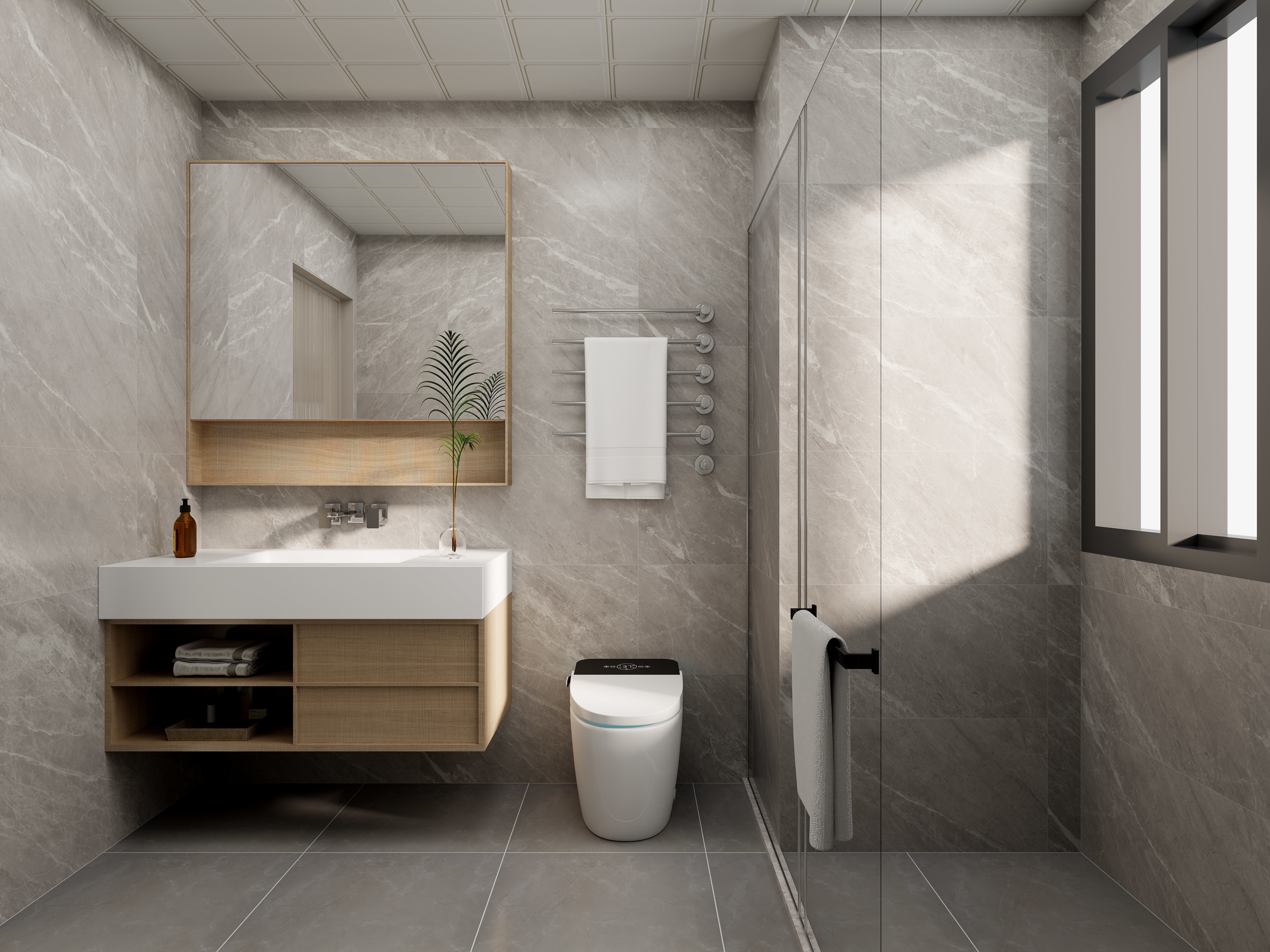 壹诺设计工作室-日式风 二层卫生间装修效果图第2张