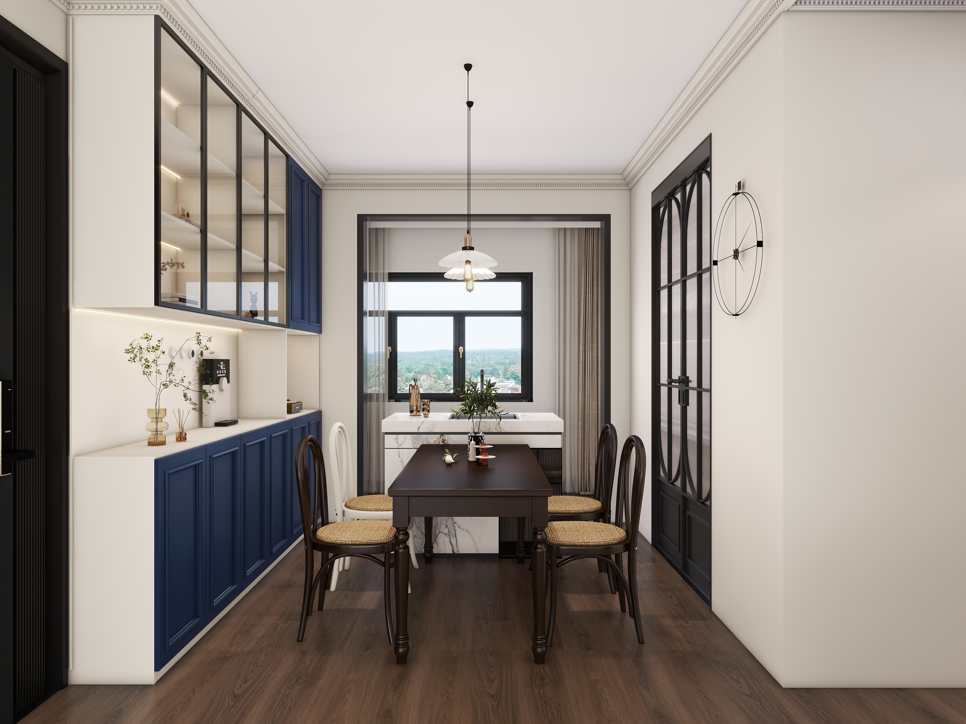 鹿777-轻奢美式家装110平-装修设计方案