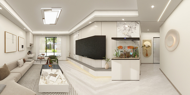 小鹏在做设计-榆中天庆蓝色港湾126平米-装修设计方案